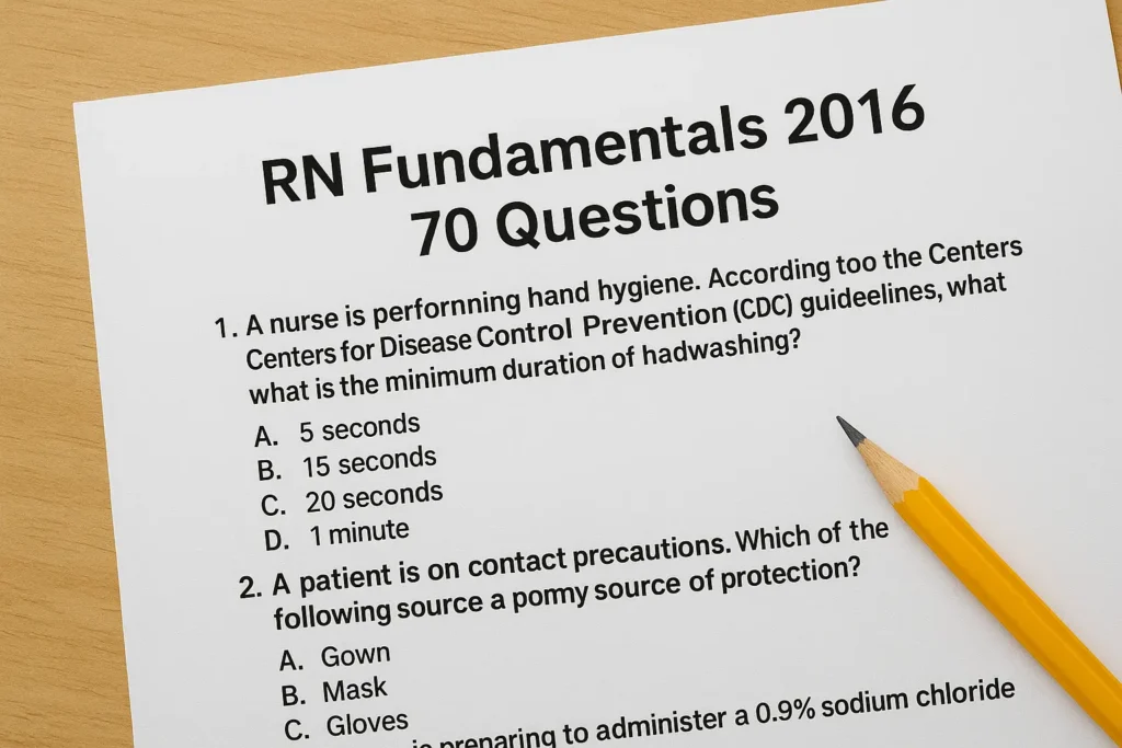 rn fundamentals 2016 70 questions